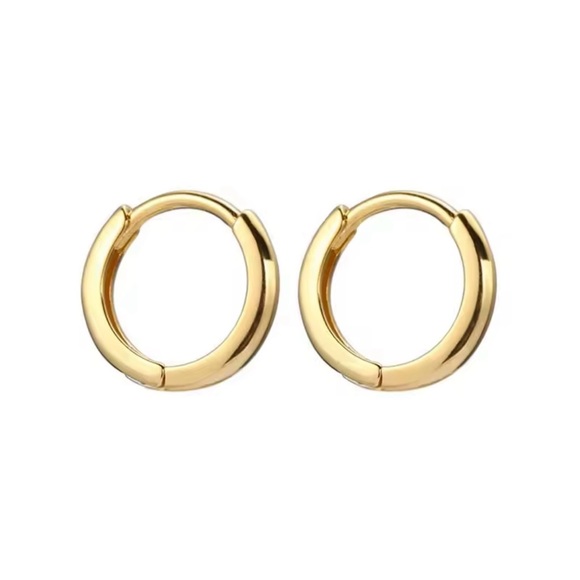 Jewelry - 8mm Gold-Plated Stainless Steel Hoop Earrings – Small Unisex Cartilage Hoops
